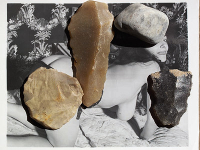 Collection Préhistorique (Silex et cailloux sur femme à quatre pattes) - © Mennour