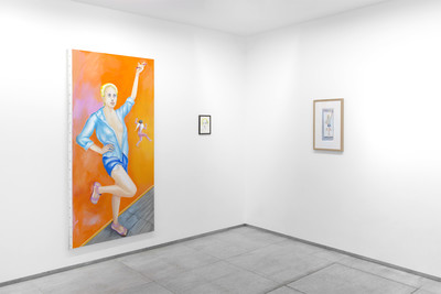 Martial Raysse
- La Belle Jeanne, 2014
Oil on canvas
212 x 104 x 3,5 cm
- Jeanne Jeanne, 2013
Painting on paper
23 x 17 cm
- Pour la Belle Jeanne, 2014
Acrylic, black pencil, graphite and pastel on canvas
39 x 16 cm
View of the exhibition « La Belle Jeanne », kamel mennour (28 avenue Matignon), Paris, 2017 - © © ADAGP Martial Raysse
Photo. archives kamel mennour
Courtesy the artist and kamel mennour, Paris/London, Mennour