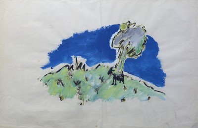 Martial Raysse
Prise, 1975
Oil pastel, acrylic paint and collage on paper
67 x 102 cm - © Mennour
