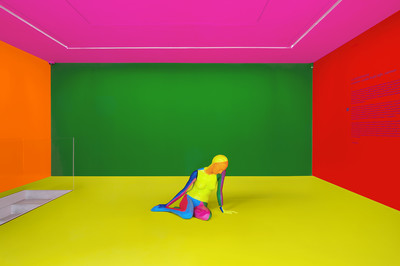 a rainbow . a nude . bright light . summer - © Mennour