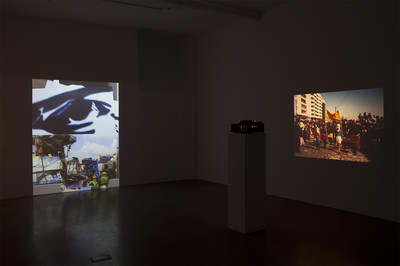 Mohamed Bourouissa
23.08.08, 2011
HDV video 16/9
5 min 40 sec
&
Christodoulos Panayiotou
Wonder Land, 2008
80 dias on carousel slide projection, images sourced from the Municipal Archives of the City of Limassol, Cyprus
View of the exhibition « L’image pensée », kamel mennour, Paris, 2013
© Mohamed Bourouissa & Christodoulos Panayiotou
Photo. Fabrice Seixas
Courtesy Mohamed Bourouissa and kamel mennour, Paris
Courtesy Christodoulos Panayiotou and Rodeo, Istanbul - © Mennour