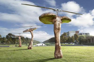 Huang Yong Ping - Ling Zhi Helicopters - © Mennour